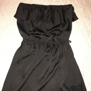 Strapless black dress